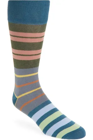 Paul Smith Iacopo Stripe Tall Cotton Blend Dress Socks in at Nordstrom