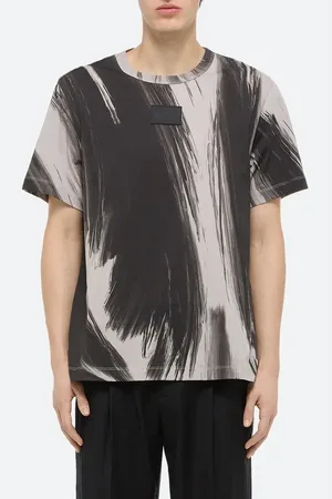 Helmut Lang Feather Brushstroke Print T-Shirt in at Nordstrom, Size Large