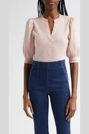 VERONICA BEARD Coralee Front Button Blouse in at Nordstrom, Size X-Small