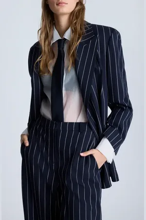 Kenneth Cole Stripe Double Breasted Blazer in at Nordstrom, Size X-Small