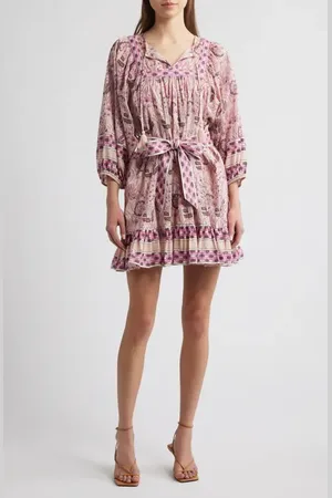 Cleobella Magdalena Puff Sleeve Organic Cotton Minidress in at Nordstrom, Size Large