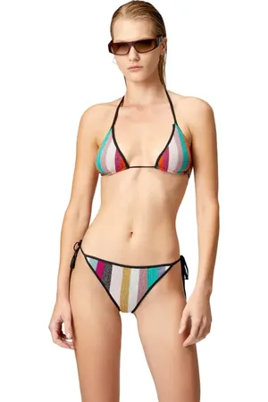 Missoni Triangle Bikini In Lam?? Striped Ribbed Knit in at Nordstrom, Size 46 It
