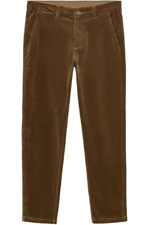 MANGO Slim Fit Straight Leg Corduroy Pants in at Nordstrom, Size 31