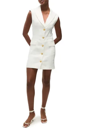 VERONICA BEARD Fairfax Linen Blend Sleeveless Dress in at Nordstrom, Size 2