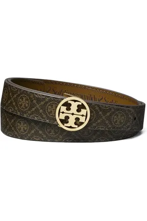 Tory Burch Reversible Leather Belt in French Press /Gold at Nordstrom, Size Medium