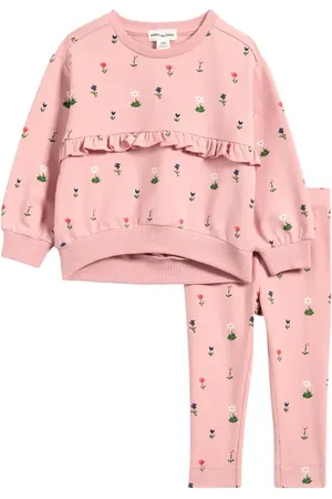 Miles The Label Ditsy Pixel Sweatshirt & Leggings Set in at Nordstrom, Size 12M