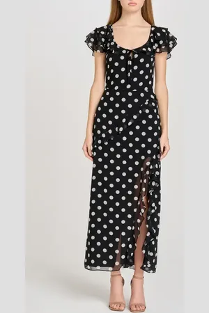 WAYF Violetta Polka Dot Ruffle Sleeve Dress in at Nordstrom, Size X-Small
