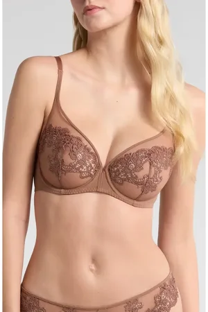 Simone Pérèle Saga Sheer Underwire Plunge Bra in at Nordstrom, Size 34C