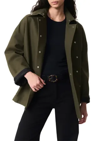 RAG&BONE Rue Tie Belt Cotton Jacket in at Nordstrom, Size Large