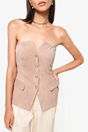 CAMI Zamora Strapless Suede Top in at Nordstrom, Size 0