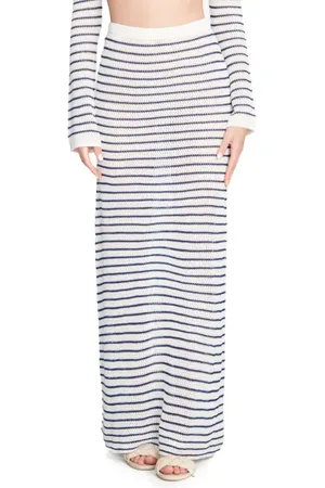 Capittana Olga Stripe Open Stitch Cover-Up Maxi Skirt in at Nordstrom, Size X-Small