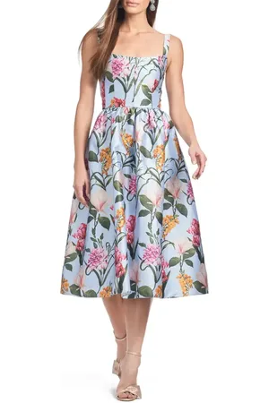 Sachin & Babi Olena Floral Mikado Cocktail Dress in at Nordstrom, Size 12