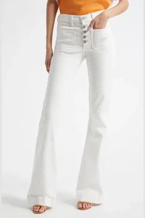 Ramy Brook Cindy Exposed-Button Fly Wide Leg Jeans in at Nordstrom, Size 24
