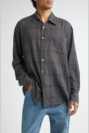 OUR LEGACY Above Plaid Button-Up Shirt in at Nordstrom, Size 36 Us