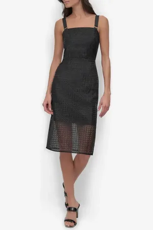 DKNY Eyelet Organza Dress in at Nordstrom, Size 12
