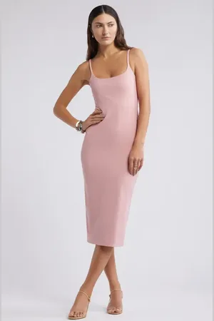 Open Edit Smooth Edit Strappy Midi Slipdress in at Nordstrom, Size Small