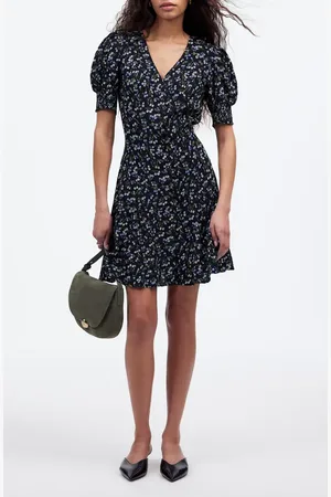 Madewell Floral V-Neck Button-Up Minidress in at Nordstrom, Size 10