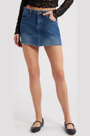 PTCL Ocean Micro Mini Denim Skirt in at Nordstrom, Size Medium