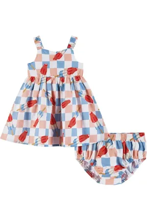 Andy & Evan Ice Pop Check Cotton Sundress & Bloomers in at Nordstrom, Size 9-12M
