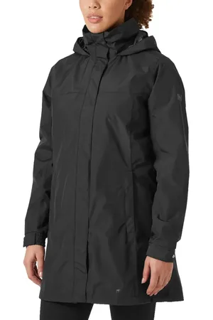 Helly Hansen Aden Waterproof Hooded Longline Rain Jacket in at Nordstrom, Size X-Large