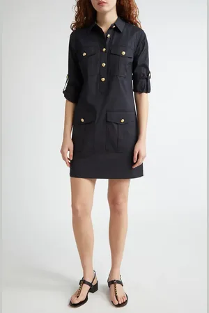 VERONICA BEARD Saude Long Sleeve Stretch Cotton Dress in at Nordstrom, Size 10