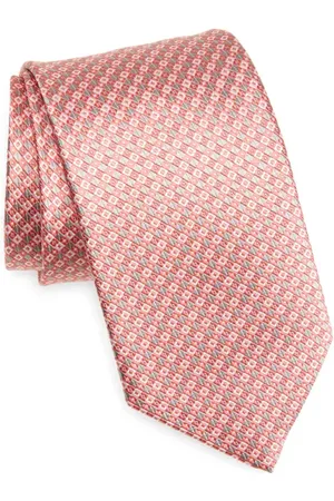David Donahue Geometric Silk Tie in at Nordstrom