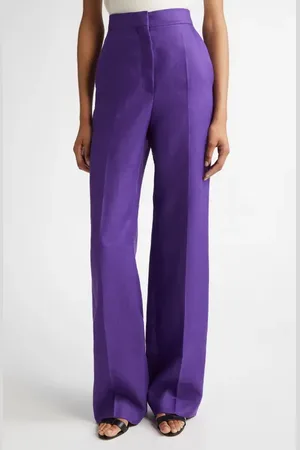 Max Mara Aversa Flax Linen Wide Leg Trousers in at Nordstrom, Size 4