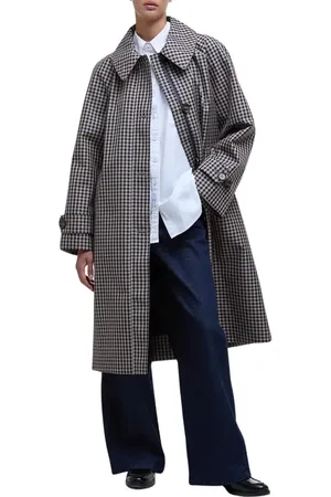 Barbour Nadine Check Showerproof Car Coat in at Nordstrom, Size 8 Us