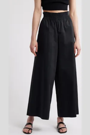 Solid Twyla Wide Leg Cotton Pants in at Nordstrom, Size Medium