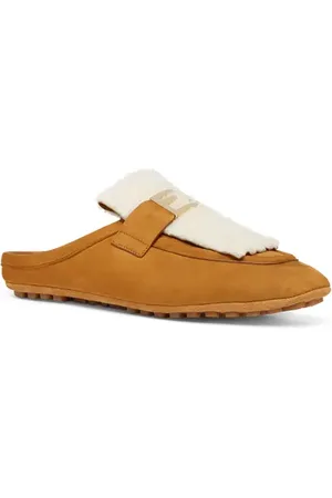 Fendi Baguette Genuine Shearling Lined Driving Mule in at Nordstrom, Size 6Us