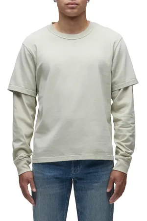 Hudson Hybrid Layered Cotton T-Shirt in at Nordstrom, Size X-Large