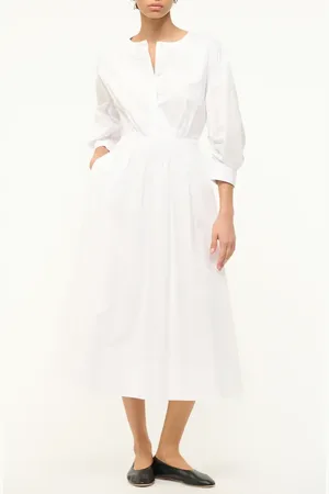 Staud Cafu Long Sleeve A-Line Dress in at Nordstrom, Size Medium
