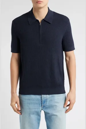 NN.07 Hansie 6600 Organic Cotton Quarter Zip Sweater Polo in at Nordstrom, Size Xx-Large