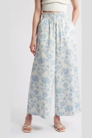 Solid Twyla Wide Leg Cotton Pants in at Nordstrom, Size X-Large