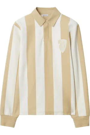 Burberry Long-sleeve Striped Cotton Polo Shirt in at Nordstrom, Size Xx-Large L