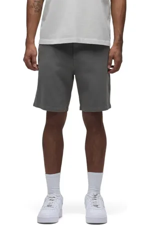 Hudson Venice Flat Front Grey Cotton Twill Chino Shorts in at Nordstrom, Size 38