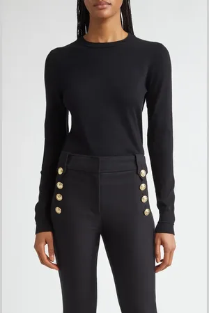 Derek Lam Alizee Crewneck Cotton & Cashmere Sweater in at Nordstrom, Size X-Small
