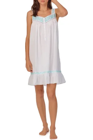 Eileen West Sleeveless Cotton Lawn Short Chemise in at Nordstrom, Size X-Large