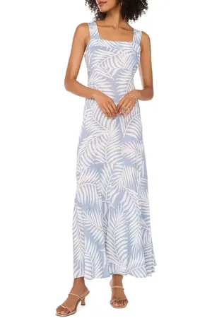 Vince Camuto Palm Print Maxi Dress in at Nordstrom, Size X-Large