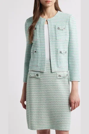 Ming Wang X Tanya Foster Heritage Fit Textured Stitch Knit Jacket in at Nordstrom, Size X-Large