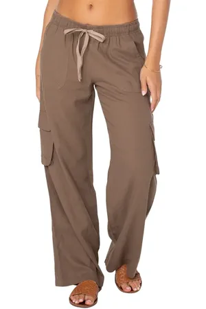 Roxy Lagoon Linen Blend Cargo Pants in at Nordstrom, Size Small
