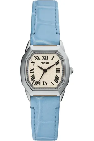 Fossil Harlow Croc Embossed Leather Strap Watch, 27mm in at Nordstrom