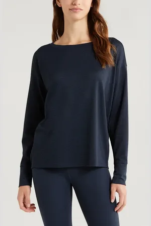 Zella Textured Equilibrium Long Sleeve T-Shirt in at Nordstrom, Size X-Small