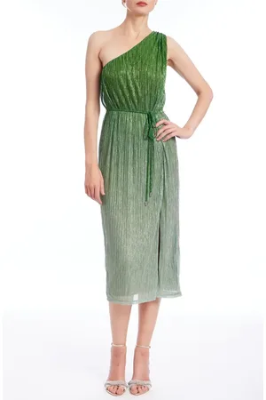 Badgley Mischka Belted One-Shoulder Dress in at Nordstrom, Size 2