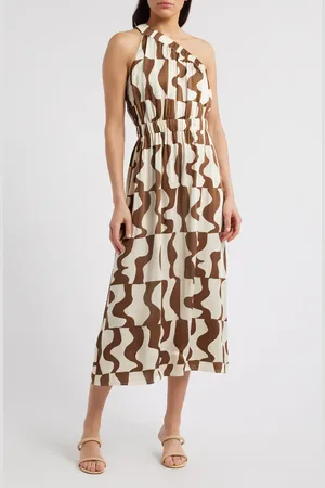 Rails India Asymmetric Geo Print Midi Dress in at Nordstrom, Size X-Large