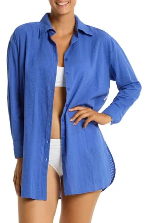 SEA LEVEL Heatwave Cover-Up Shirtdress in at Nordstrom, Size Large