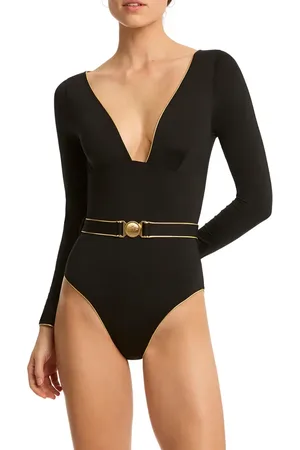 SEA LEVEL Piper Belted Long Sleeve One-Piece Swimsuit in at Nordstrom, Size 6