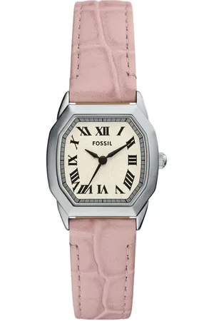 Fossil Harlow Croc Embossed Leather Strap Watch, 27mm in at Nordstrom