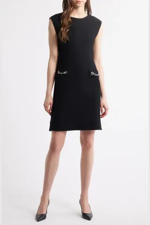 Ming Wang Chain Detail Sheath Dress in at Nordstrom, Size X-Small