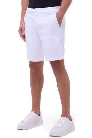 Bugatchi Presley Flat Front Stretch Cotton & Lyocell Chino Shorts in at Nordstrom, Size 30